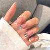 24 manicures mais vendidas, macarons de desenho animados doces e fofos, nuvens francesas, amêndoas e almofadas de unha.
