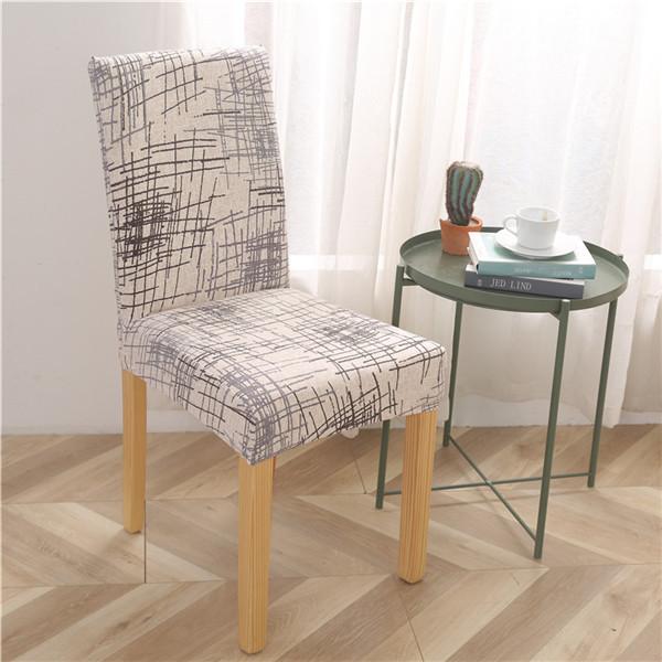 Spandex Chair Covers Elastic Geometric Dining Chair Slipcover Case Stretch Seat Cover For Wedding El Banquet Dining Room