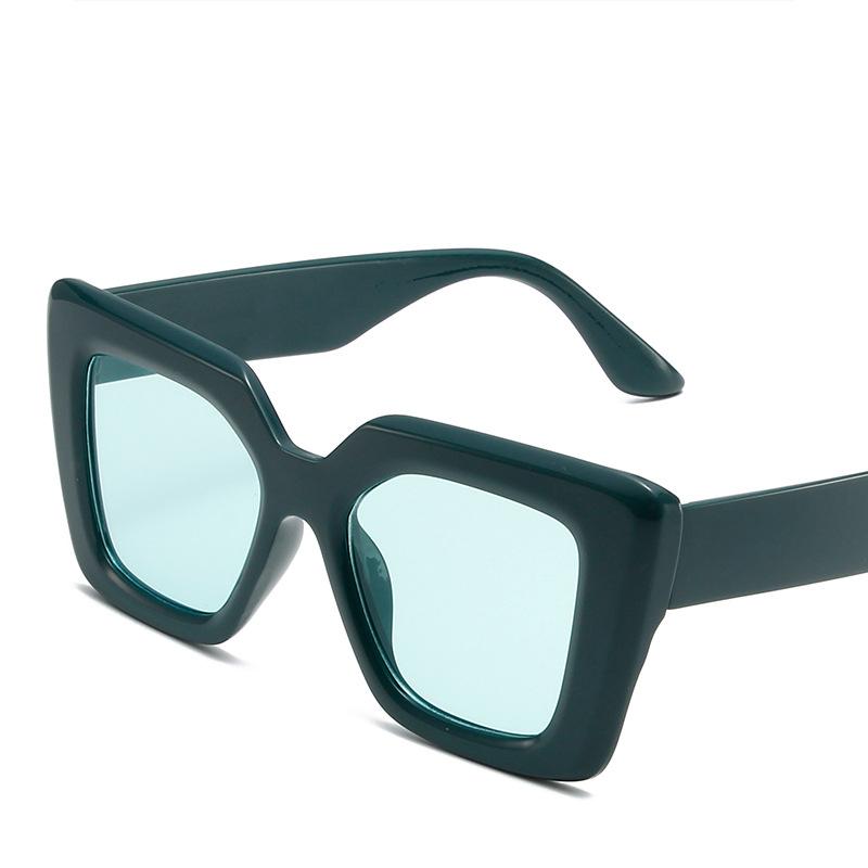 Niepolaryzowane Vintage Damskie Męskie Kwadratowe Duże Oprawki Okulary Przeciwsłoneczne Damskie Markowe Projektanckie Retro Cieniowane Modne Kocie Oko