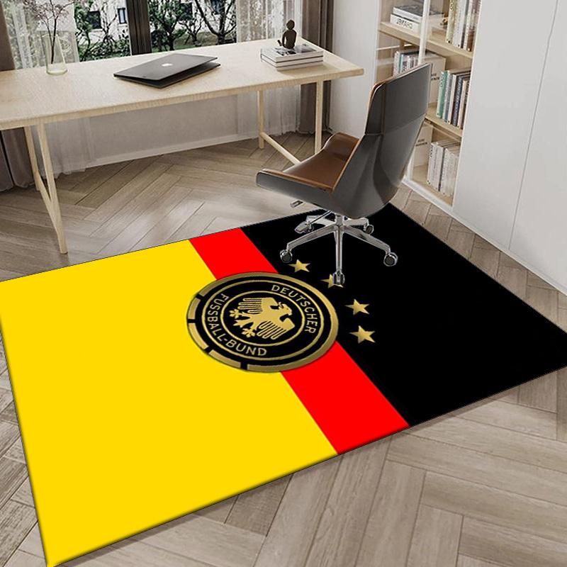 German Football Emblem Printed Area Rug for Office, Chair Rug, Decorative Carpet Floor Mat, Large Size Fan gifts Christmas gifts