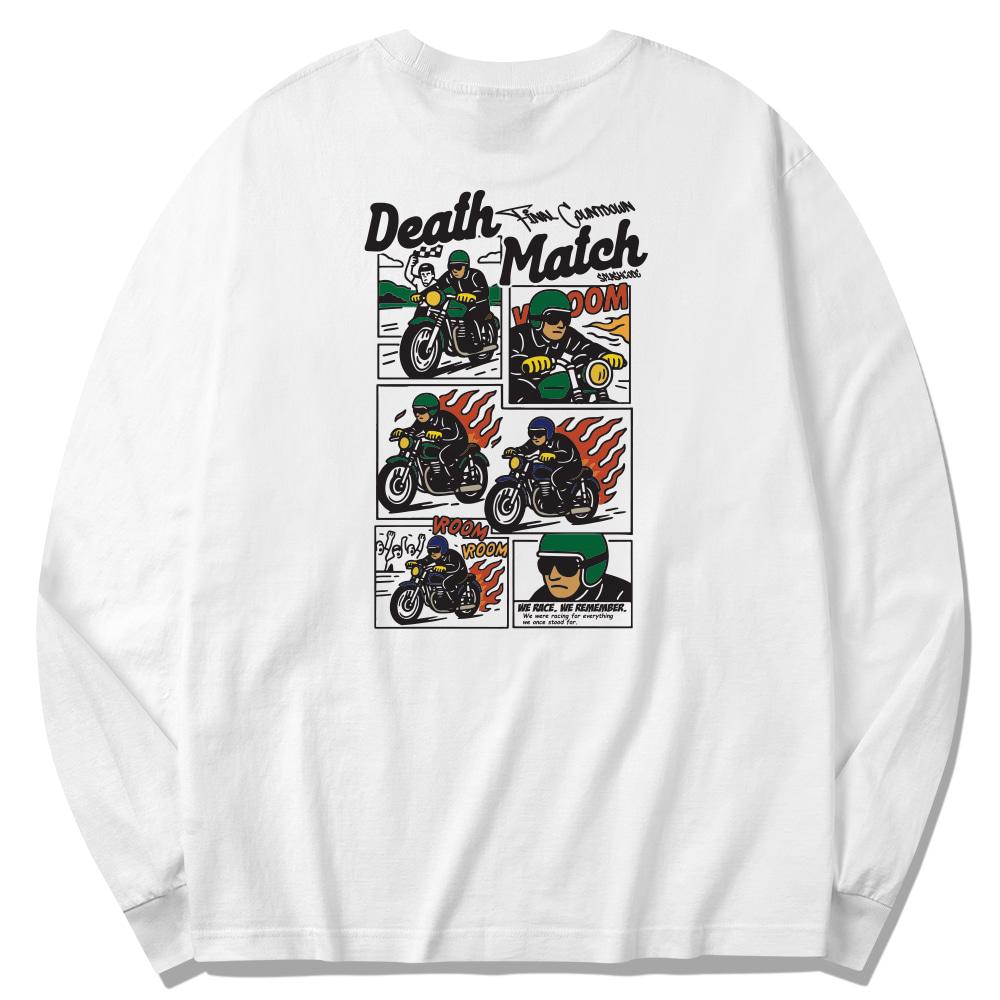 Seupeullaesikodeu Long Sleeve White - Death Match Cartoon