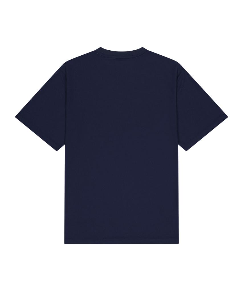 BUZZERBEATER Flatback Mesh Functional Short Sleeve T-Shirt_Navy