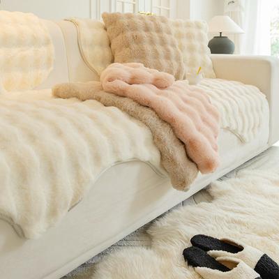 Thick Faux Rabbit Fur Sofa Covers, Luxury Couch Cover, Ultra-soft, Warm, Non-slip, Armchair, Furniture Slipcover, 2, 3 Seaters
