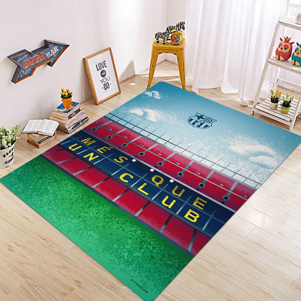 

F-FC Логотип Б-Барселона Кімнатні килимки Протиковзкі Вбирають воду Килимок для спальні Побутові килими Килимок для дитячої спальні Килимок для вправ 80*120cm