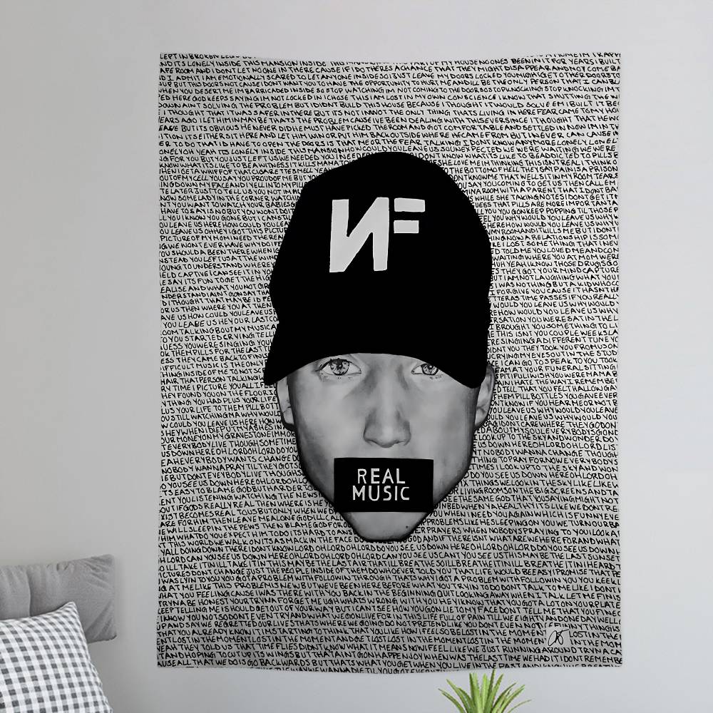 

NF Rapper Printed Large Wall Tapestry Art Science Fiction Room Home Decor Decor Blanket 50x70 cm