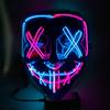 Wireless Halloween Neon LED Purge Mask Masque Masquerade Party Masks Light Grow In The Dark Horror Mask Glowing Masker