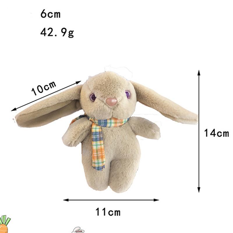 1Pc Cartoon Plush Rabbit Keychain Pendant Cute Schoolbag Decoration For Kid Gift