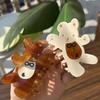 Korean Style Cartoon Bear Shark Clip Swwet Small Hair Claw Trendy Acetic Acid Carb Clip  Female