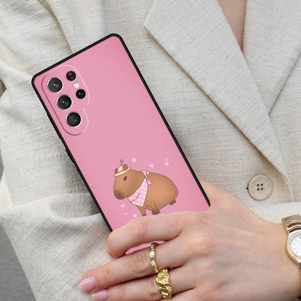 Cute Capybara Cell Phone Case for Samsung Galaxy S26 Ultra S25 S24 S23 S22 S21 S20 Note10 Cover