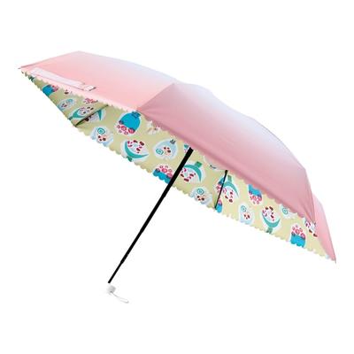Moonbat Folding Sun and Rain Light Heat UV 5 Flat Mini Bouquet Pink [Esta] Women's Parasol, Protection, Blocking, Blocking, Protection, Toss,