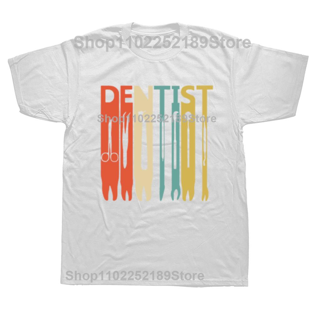 Funny Dental Weapon T-shirt Cotton Tooth Tops Tee Short Sleeve Tshirt Dental Equipments T Shirt Men Dentist Health Care TShirt