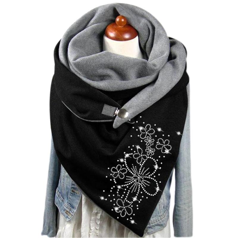 Womens Scarves Blanket Scarf for Mother Winter Travel Chunky Warm Wrap Button Soft Shawl Scarves Cold Weather Supplies