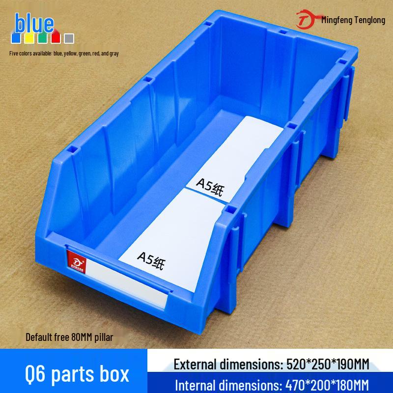 Angled Entry Heavy-Duty Plastic Storage and Organizer Box for Components and Hardware