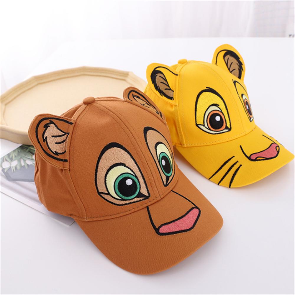 Summer New Children's Hat Spring and Autumn Sun Three-Dimensional Cartoon Embroidered Lion Style Baseball Cap