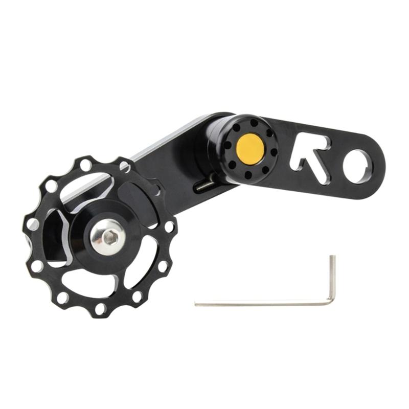 Folding Bike Chain Tensioner Aluminum Alloys Adjustable Chain Guide Bicycles Single Speed Chain Adjuster Converter