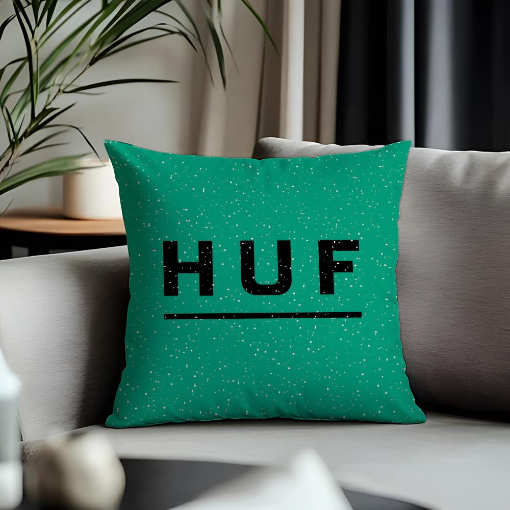 Hot Hhufable Cushion Cover Antidustmite Pillowcase Invisible Zipper Silky Short Plush Sofa Cushion Cover