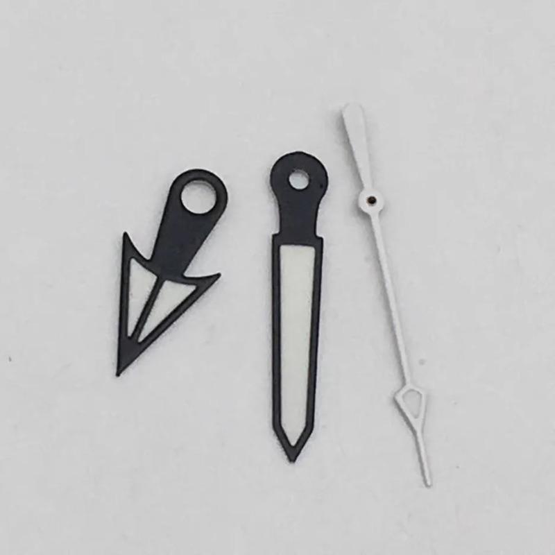 Schwarze Uhrzeiger passend für NH 35 NH36/4R/7S Automatikwerk Uhrenzubehörteile Grün leuchtender Uhrzeiger