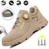 Men's Steel Head Safety Shoes Puncture And Smash Resistant Lightweight Sole Breathable Upper for Outdoor Workshop Work Shoes