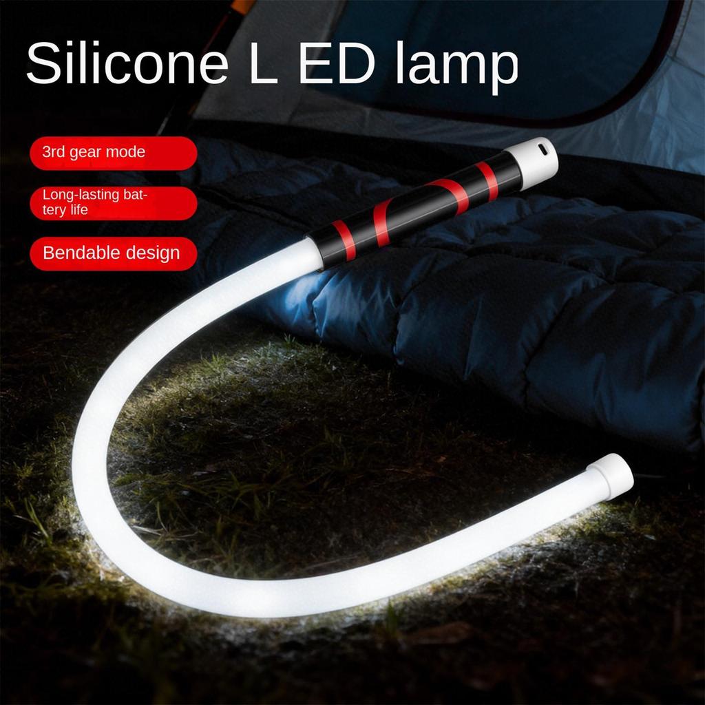 LED Flashlight 3-Mode Bendable Waterproof Silicone Stick Work Light For Camping Home Fishing Hiking Repair Indoor