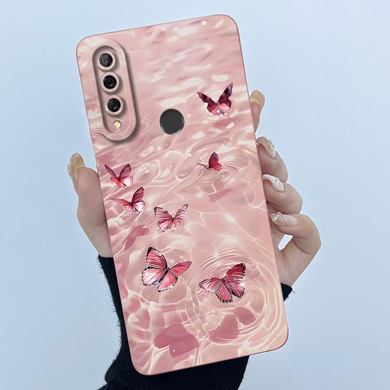 Case For Huawei Y9s Y9 Prime 2019 Simplicity flower Liquid Soft Silicone TPU Protective Back Cover For Huawei Y9 Prime 2019 Capa