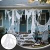 Gaza Halloweenowa Tkanina z Pajęczyną Halloweenową Dekoracja Sceny Rekwizyt Tło do Fotobudki Akcesoria Horrorowe Na Gałęzie Płot Werandę
