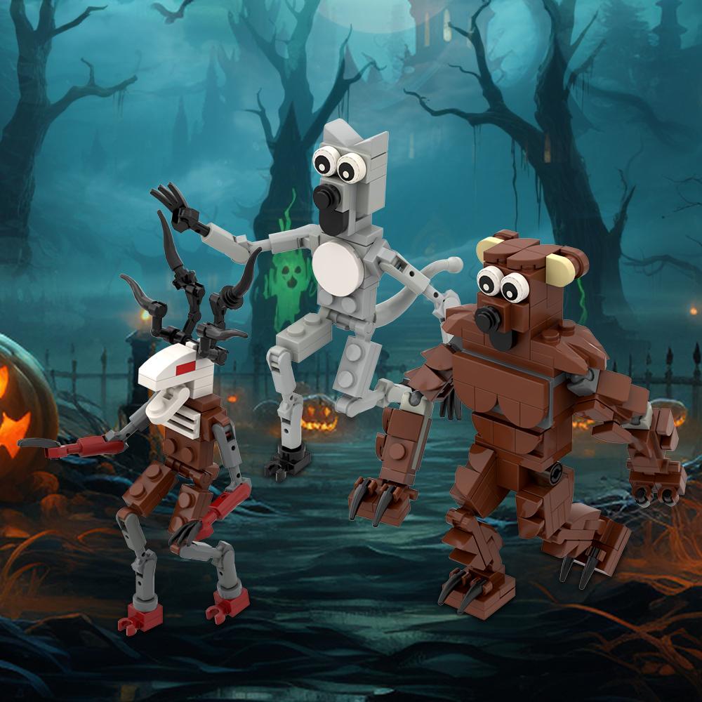 2026 New 99 Night in Forest Action Figures Building Blocks Full Fantasy Animal Model Kids STEM Assemble Toys for Kids Xmas Gift