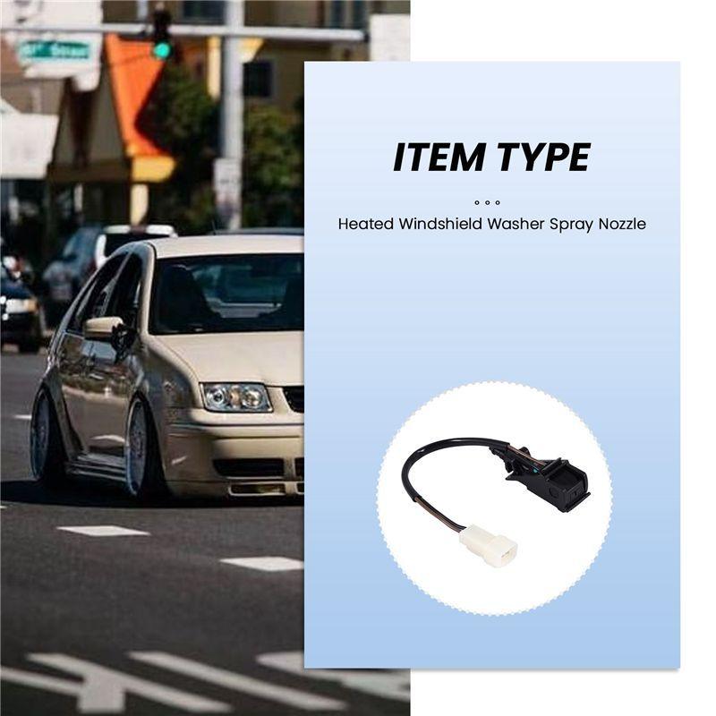 T-Top-Rated-Car Heated Windshield Washer Spray Nozzle For Bora MK4 Golf MK4 Passat B5 Beetle Skoda Rapid SEAT 6E0955986B