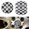4pc Checkered Pattern Style Wheel Center Hub Cap Covers For MINI Cooper Gen1-3
