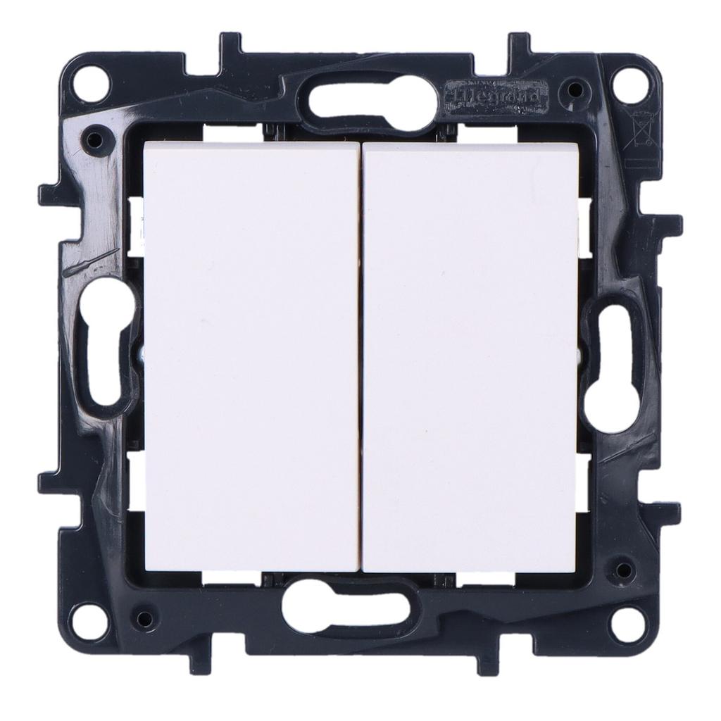 Double stair switch 10AX - white, NILOE STEP
