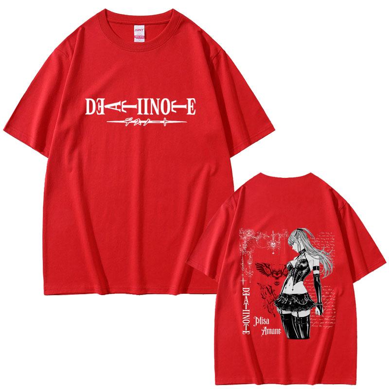 Anime Death Note Misa Merch Tshirt Unisex Women Casual Vintage Streetwear Unisex High Quality Soft Cotton Tshirt Male Fashion Tees