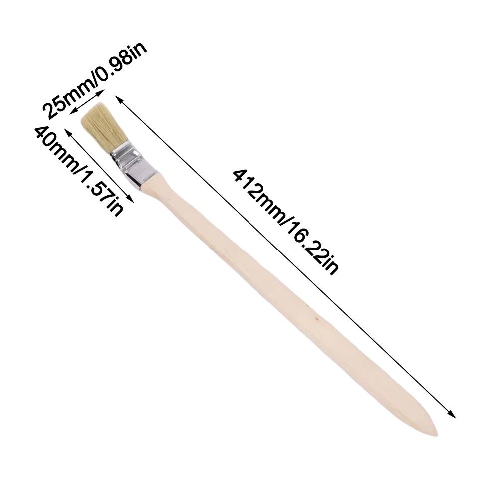 Long Handle Marine Paint Brush Solid Wood Handle Clean Brush New Wall Painting Brush  Cleaning Tool 25MM