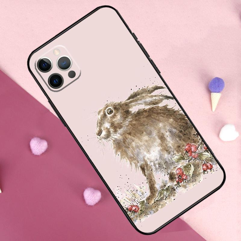 Rabbit Phone Case For iPhone 17 Pro Max 14 15 16 Plus 11 Pro Max 12 13 Mini 16e 17 Air Back Cover