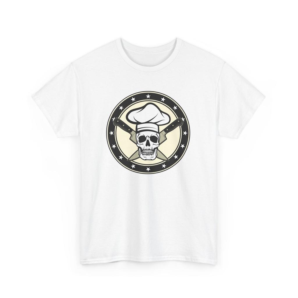 Skeleton Chef Funny Cooking Baking Cuisine Unisex Heavy Cotton Tee