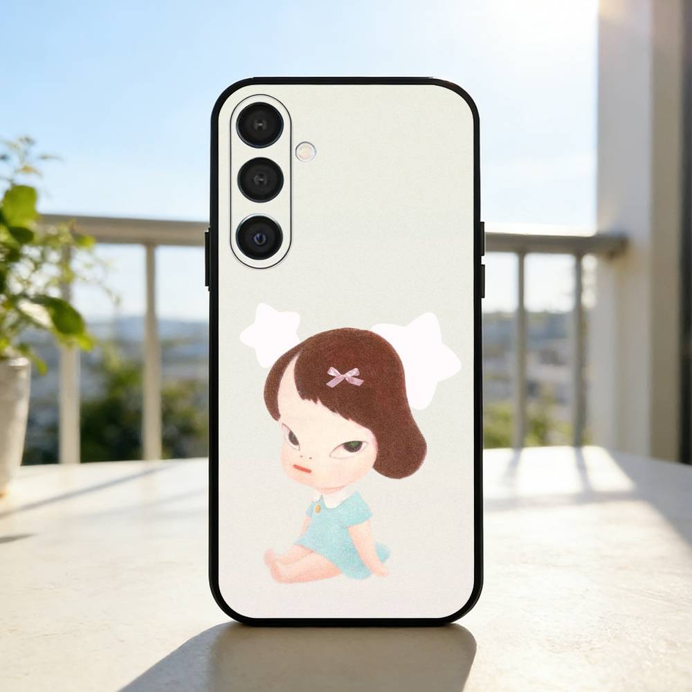 Cute Y-Yoshitomo Nara Phone Case For Samsung A73,72,71,53,52,51,22,91,80, Soft Black Cover Samsung a72