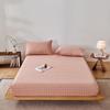 2026 Spring/Summer Muji Style Yarn-Dyed Washed Cotton Fitted Sheet - Style One