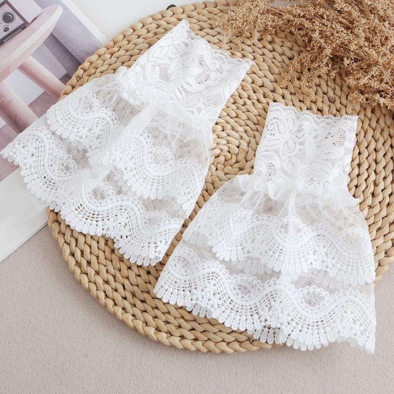 Breathable Lace Detachable Sleeve Wrist Cuffs Sleeves Multipurpose Arm Covers For Office Women Formal Event Daily Outfit