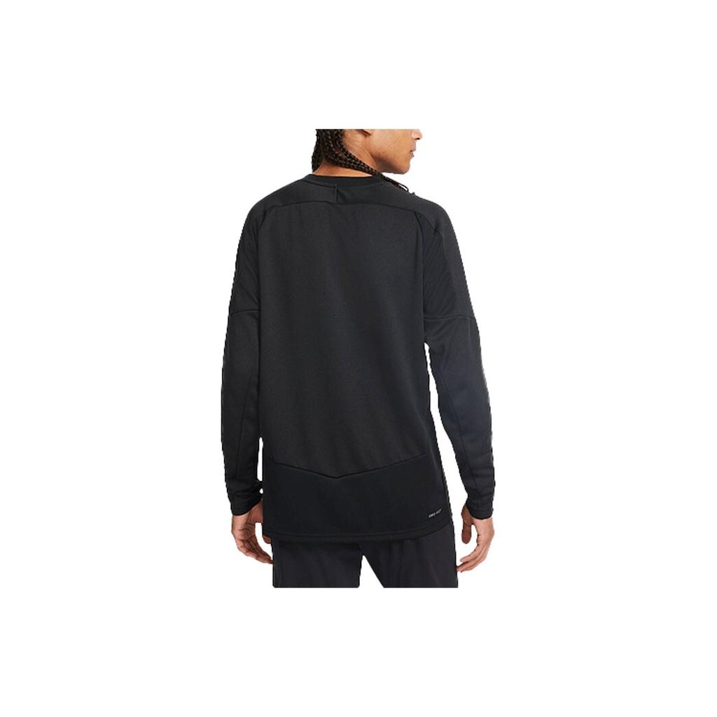Jordan Dri-Fit Logo Print Crew Neck Sports Pullover Long Sleeve T-Shirt Men Tops Black DC9740-010