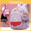 Adorable Lightweight Nylon Backpack For Kids With Fun Cartoon Design And Arched Straps