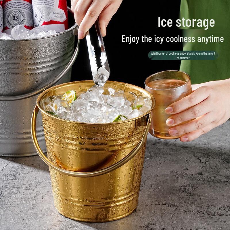 ZISIZ Stainless Steel Ice Bucket