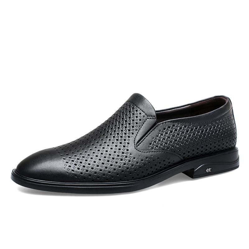 Fashion Fashion Casual Leather Shoes Business Formal Dress Shoes Lace Up Men's Loafers Genuine Leather Male Driving Footwear Moccasins