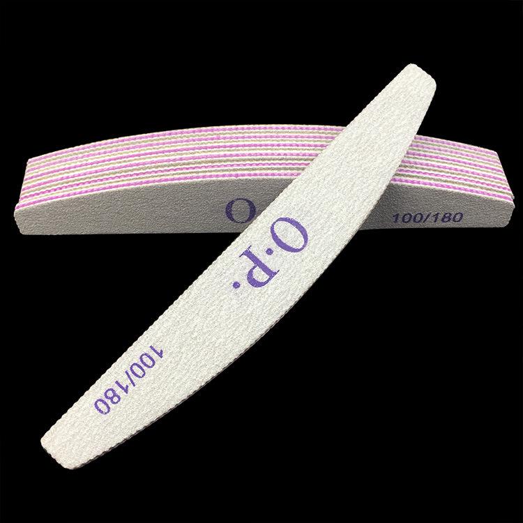 Fuji Star Wear-Resistant Nail Art Sanding Strip - Purple Core Half-Moon Toothed Rubber Board Scrubber