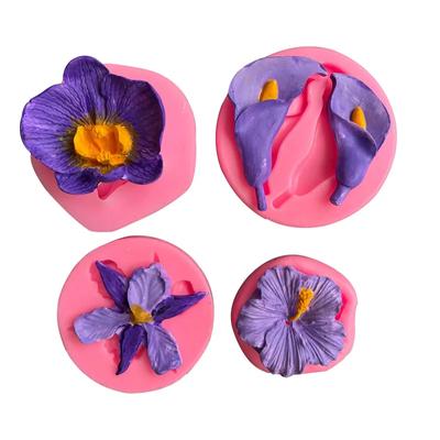 Plumeria Flower Silicone Molds Rose Flower Mould DIY Party Cake Decorating Tools Clay Candy Chocolate Moulds