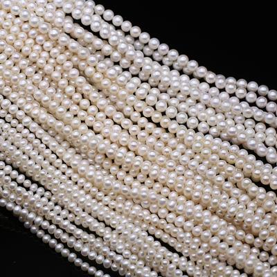 1String Fashion White Natural Freshwater Pearl Beads for DIY Birthday Party Romantic Love Wedding Gift, Thanksgiving Christmas Jewelry Making 36cm