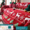 Red Christmas Sofa Cover All-Inclusive Universal Towel Christmas Cartoon Deer Cute Four Seasons Covers Sofa Cloth Cushion Towels
