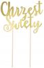 Christening Cake Topper Gold 21C