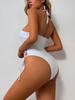 Women's Fashionable One-piece V-neck Swimsuit, One-piece Drawstring Swimsuit For Women