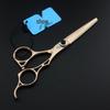 6.0" Shenxingzhe Gold Hollow Handle Hairdressing Scissors, Straight & Thinning Shears