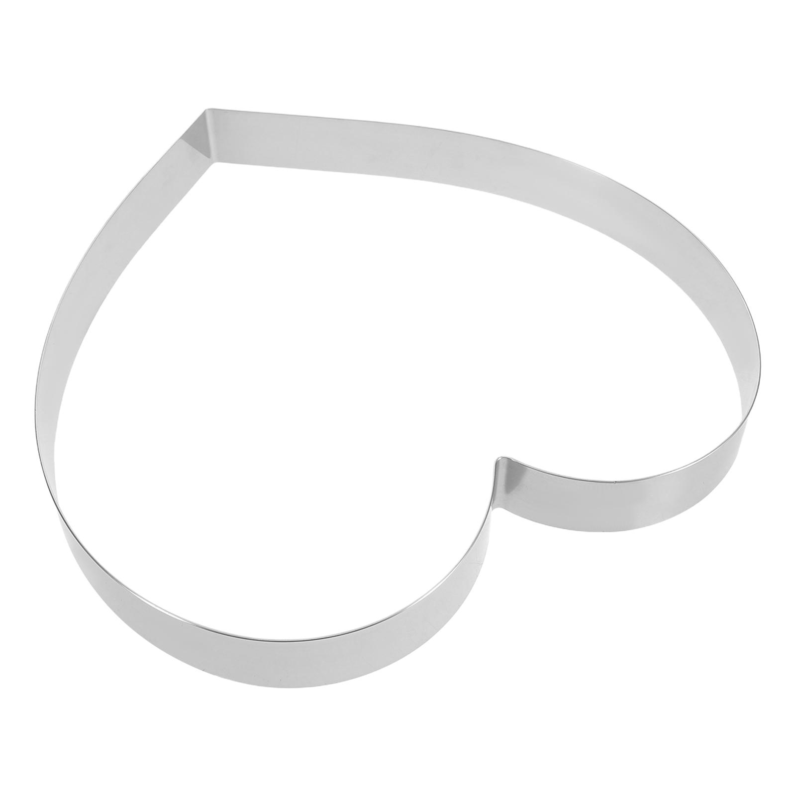 Stainless Steel Heart Cake Mold Ring Romantic Shape Easy Release Baking Mold Mousse Tart Valentine Wedding Dessert Ring