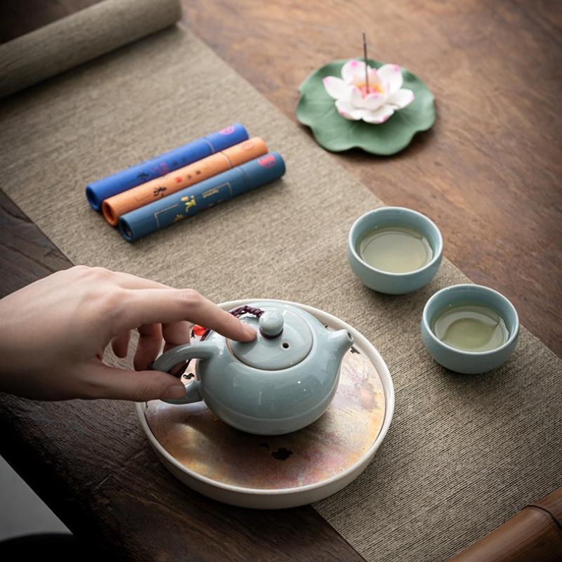 Teiera in ceramica Ge Yao tazza da tè manuale teiera cinese incrinata può sollevare teiere Xishi teiera Kung Fu domestica