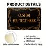 Custom Personalized Outdoor Metal Sign - 8x12 Inch Black Lace Design (Custom Name/Text) | Traffic Warning Road Safety Caution Si